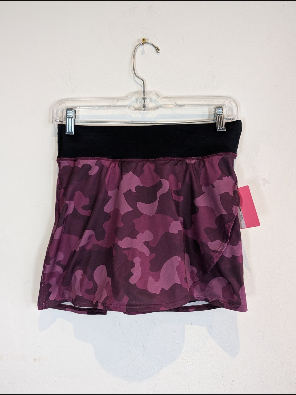 SkirtSports Purple Camo Skater Skort with Black Waistband, Size XS